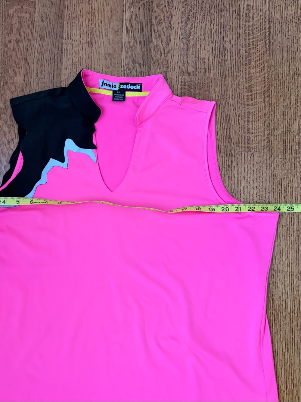 Jamie Sadock Zap Open Neck Women’s Golf Top XXL Tennis Pink Asymmetrical Stretch - Picture 10 of 13